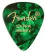Fender - 351 Shape Premium Picks, Extra Heavy - Green Moto, 12 Count