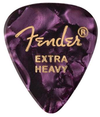 Fender - 351 Shape Premium Picks, Extra Heavy - Purple Moto, 12 Count