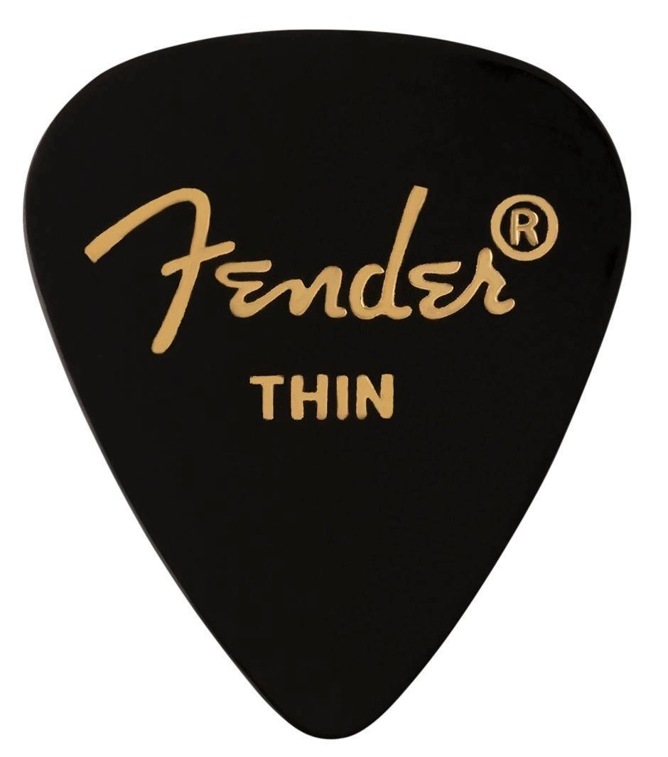 351 Shape Celluloid Picks 12-Pack, Thin - Black