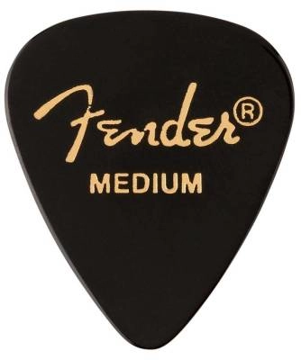 Fender - 351 Shape Celluloid Picks 12-Pack, Medium - Black