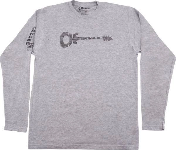 Headstock Long Sleeve T-Shirt, Gray - Medium