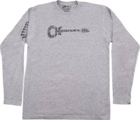 Headstock Long Sleeve T-Shirt, Gray - XL