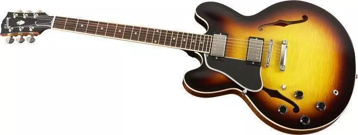 ES-335 Plain Top Semi Hollow Electric - Dot Inlay - Vintage Sunburst - Left Hand