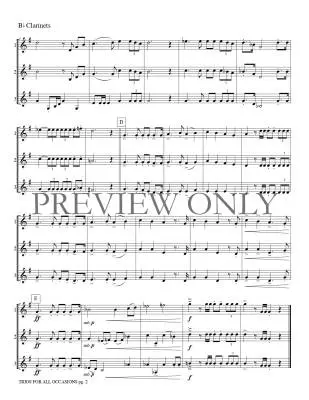 Trios for All Occasions - Marlatt - Clarinet - Book