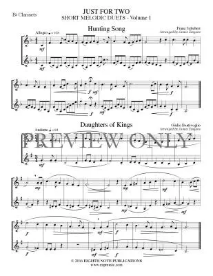 Just for 2: Short Melodic Duets, Volume 1 - Zingara - Clarinet Duet - Gr. Medium