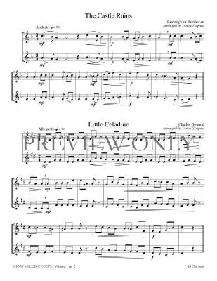 Just for 2: Short Melodic Duets, Volume 1 - Zingara - Clarinet Duet - Gr. Medium