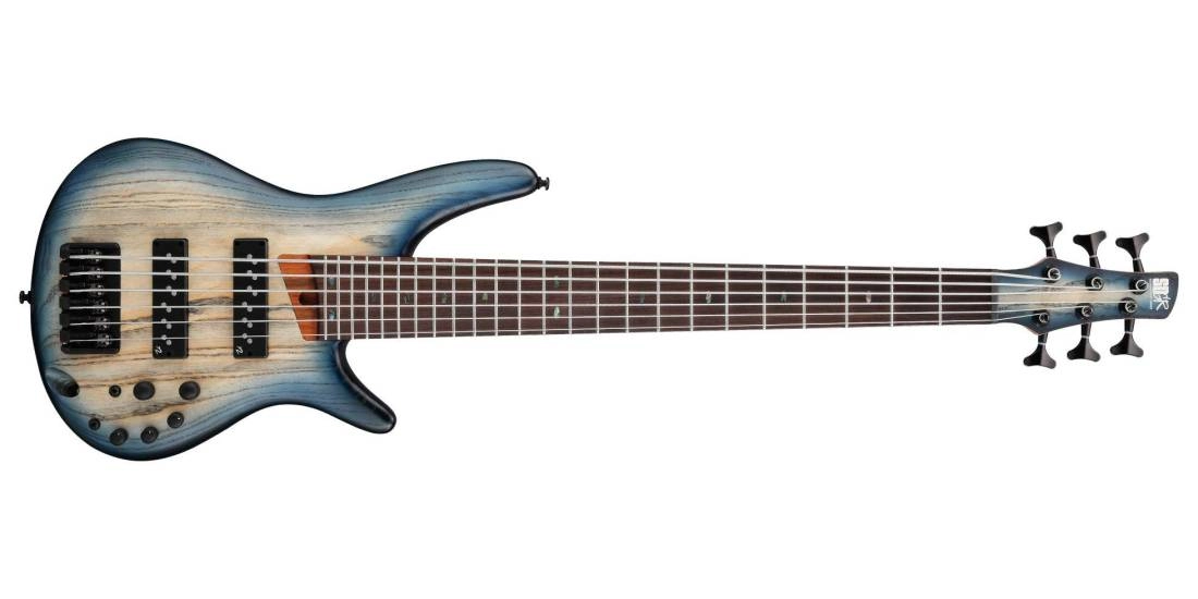 SR606E SR Standard 6-String Bass - Cosmic Blue Starburst Flat