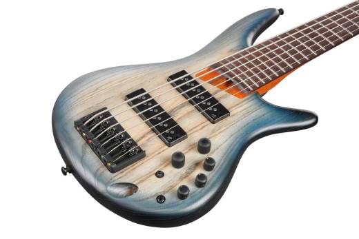 SR606E SR Standard 6-String Bass - Cosmic Blue Starburst Flat