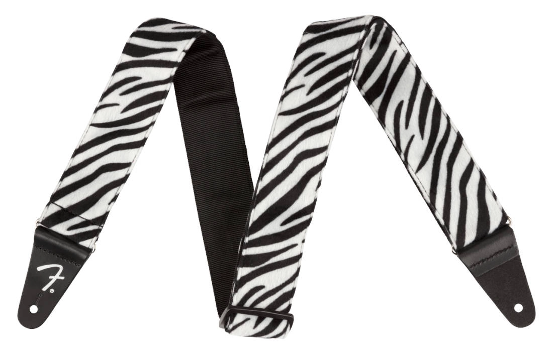 2\'\' Wild Zebra Print Guitar Strap