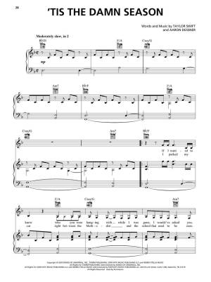 Taylor Swift: Evermore - Piano/Voix/Guitare - Livre