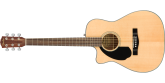 Fender - CC-60SCE Concert Acoustic/Electric Guitar, Left-Handed - Natural