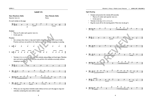 Level Up: An Interactive System for Vocal Sight-Reading, Volume 1: Bass Clef (Student Workbook) - Book