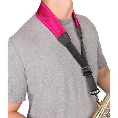 Less-Stress Padded Neoprene Saxophone Neck Strap, 22\'\' - Pink