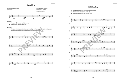 Level Up: An Interactive System for Vocal Sight-Reading, Volume 2: Treble Clef (Student Workbook) - Book