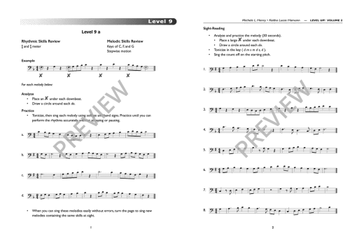 Level Up: An Interactive System for Vocal Sight-Reading, Volume 2: Bass Clef (Student Workbook) - Book