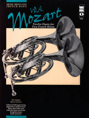 Music Minus One - Twelve Duets for Two French Horns - Mozart - Book/CD