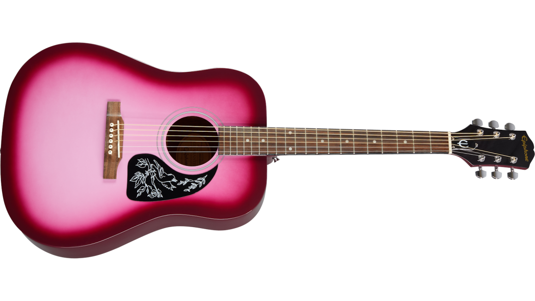 Epiphone Starling Acoustic Guitar - Hot Pink Pearl | Long u0026 McQuade