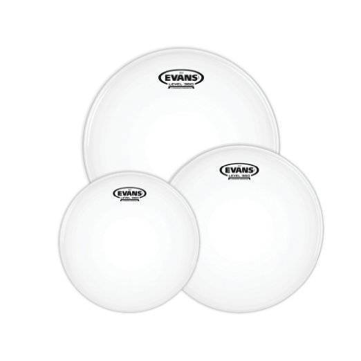 G12 White Coated Drum Head -  Tom Head Pack - Rock - 10, 12, 16, Inch