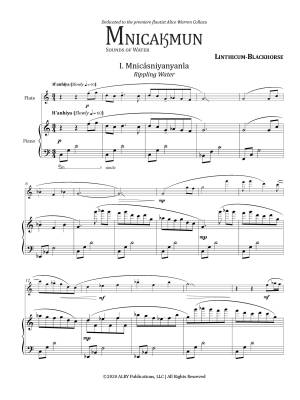 Mnicakmun (Sounds of Water) - Linthicum-Blackhorse - Flute/Piano - Book