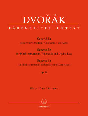 Baerenreiter Verlag - Srnade, op. 44 - Dvorak/Tait - Instruments  vent/Violoncelle/Contrebasse - Ensemble de partitions
