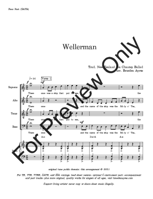 Wellerman - Sea Chantey/Ayres - SATB