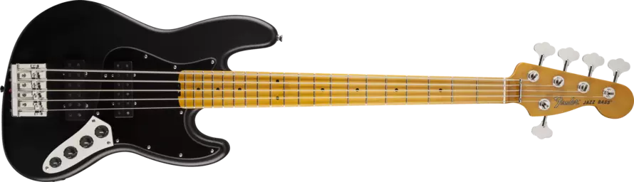 Modern Player Jazz V Satin Bass - Maple Fretboard - Black