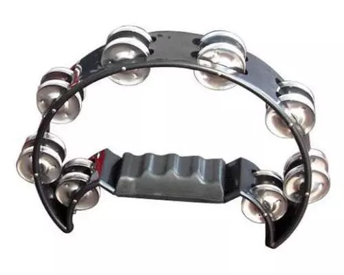 Tambourine with Cutaway - Black