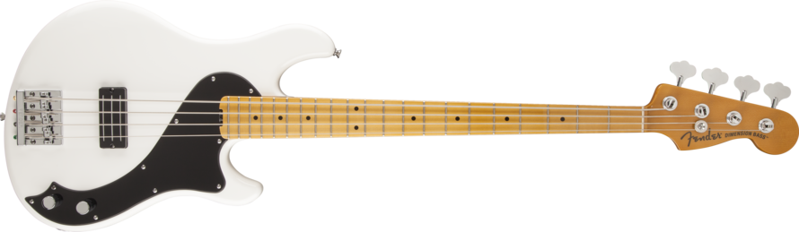 Modern Player Dimension Bass - Maple Fretboard - Olympic White