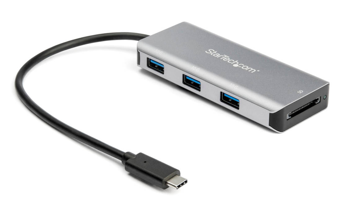 3 Port USB C Hub with SD Card Reader (10Gbps)