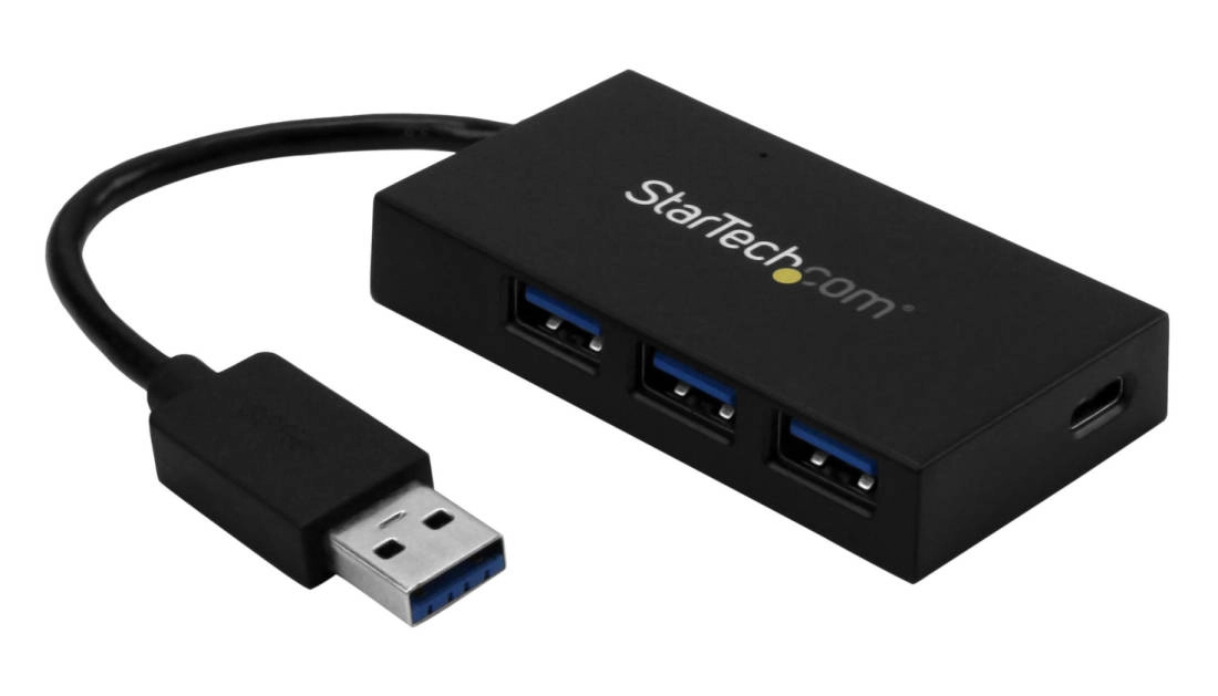 4 Port USB 3.0 Hub - USB Type-A Hub with 1x USB-C & 3x USB-A Ports