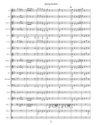 Spring Fanfare - Piunno - Concert Band - Gr. 1