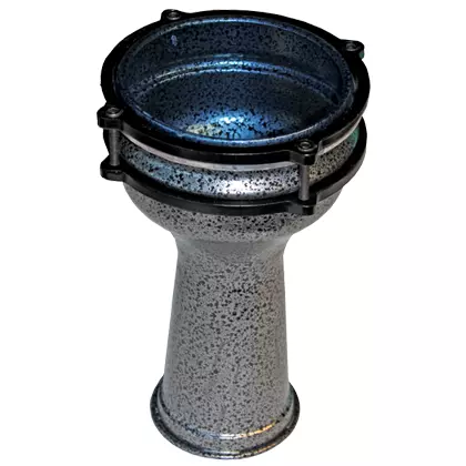 6.5 x 10.5 inch Aluminum Darbuka - Black Finish