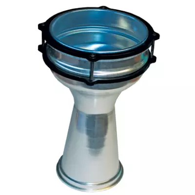 7 x 13- inch Aluminum Darbuka  - Silver Finish