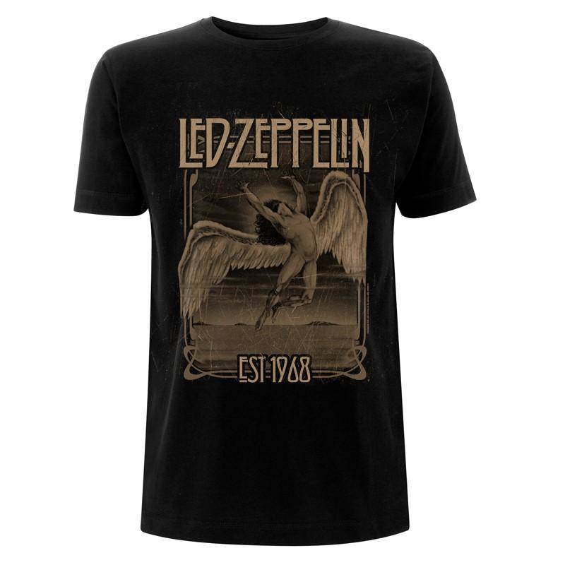 Led Zeppelin Faded Falling T-Shirt - Large