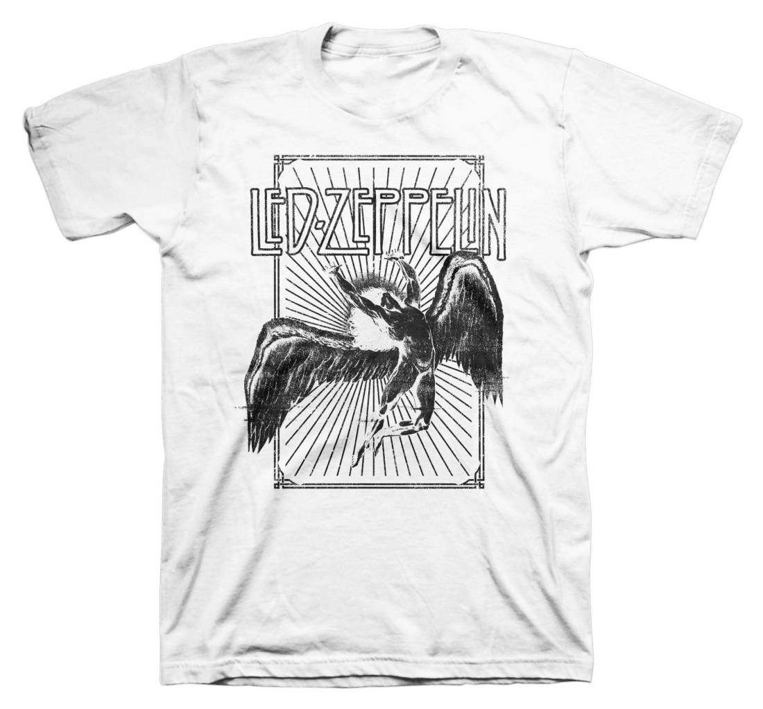 Led Zeppelin Icarus Burst White T-Shirt - Medium