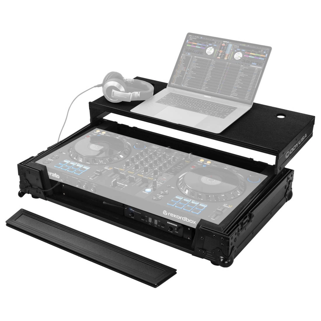 Flight Case for Pioneer DDJ-FLX6 with Glide Laptop Platform - Black