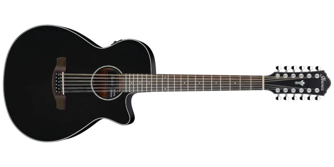 AEG5012 12-String Acoustic/Electric Guitar - Black