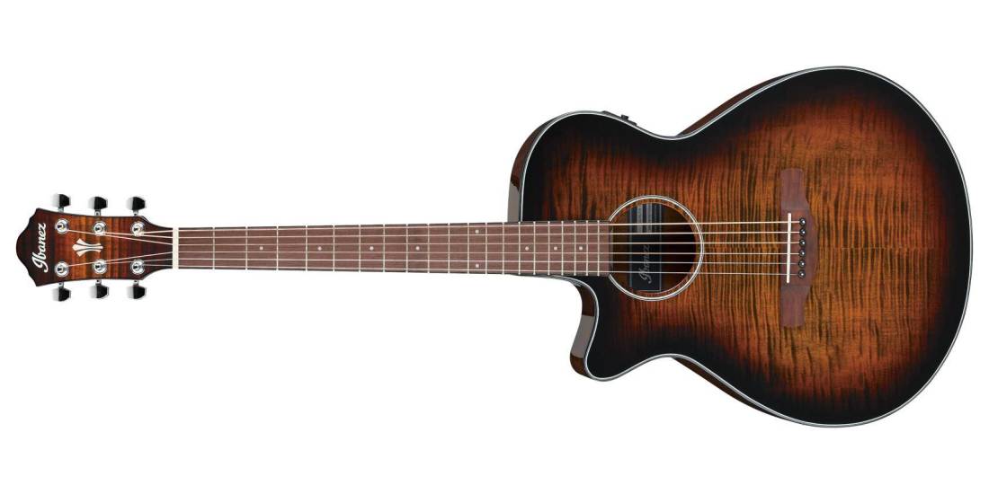 AEG70L Acoustic/Electric Guitar, Left-Handed - Tiger Burst High Gloss