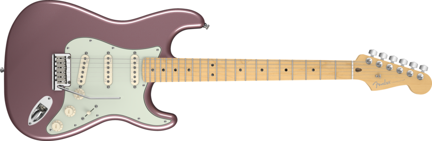 Fender Musical Instruments - American Deluxe Strat - Maple Neck in Burgundy  Mist Metallic