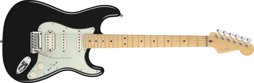 American Deluxe HSS Stratocaster - Maple Fretboard - Black
