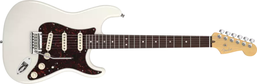 American Deluxe Ash Strat - Rosewood Neck in White Blonde