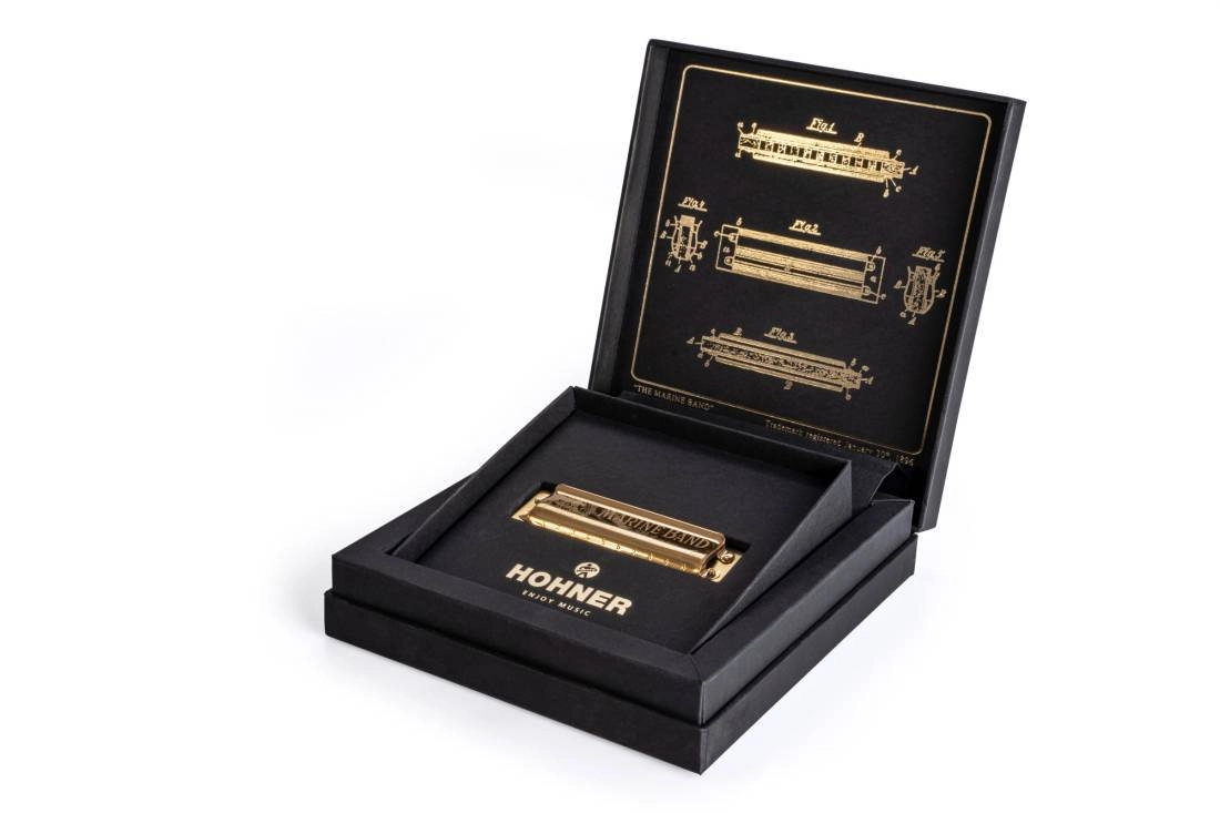 125th Anniversary Gold Plated Marine Band Harmonica