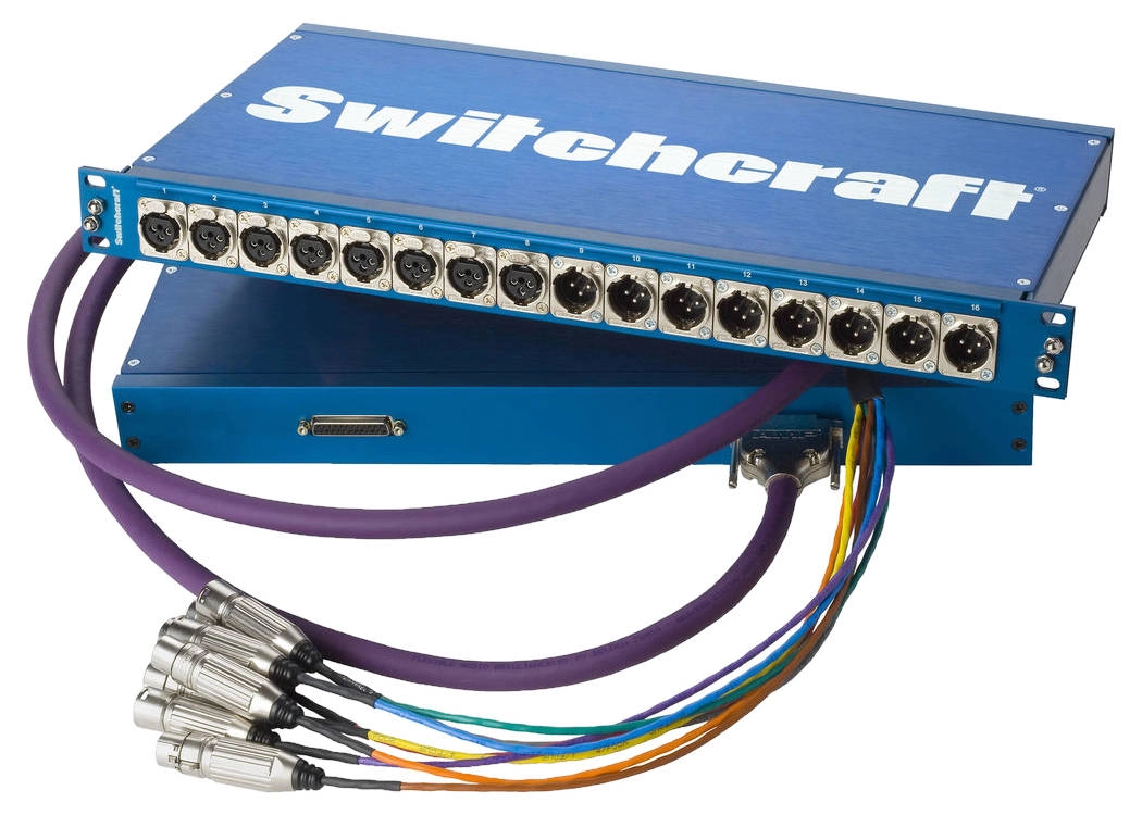 8-Channel XLR Input/Output to DB25 Rackmount Patchbay