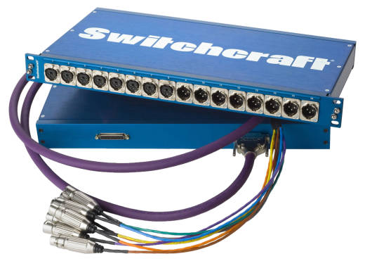 Switchcraft - 8-Channel XLR Input/Output to DB25 Rackmount Patchbay