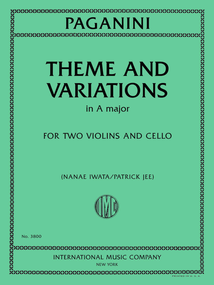 Theme and Variations in A major - Paganini/Iwata/Lee - String Trio