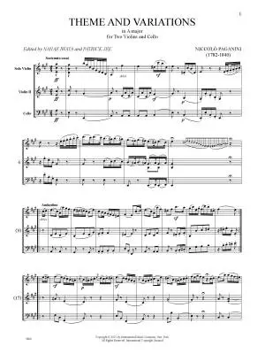 Theme and Variations in A major - Paganini/Iwata/Lee - String Trio