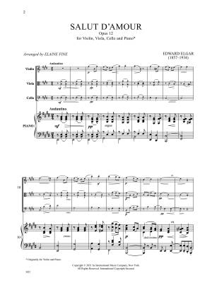 Salut d\'amour, Opus 12 - Elgar/Fine - Piano Quartet (Violin/Viola/Cello/Piano)
