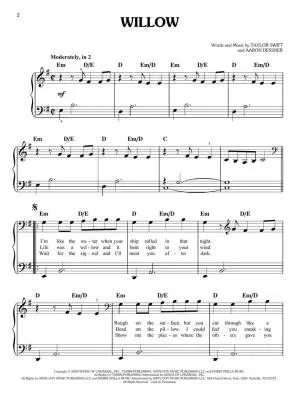 Taylor Swift: Evermore - Easy Piano - Book