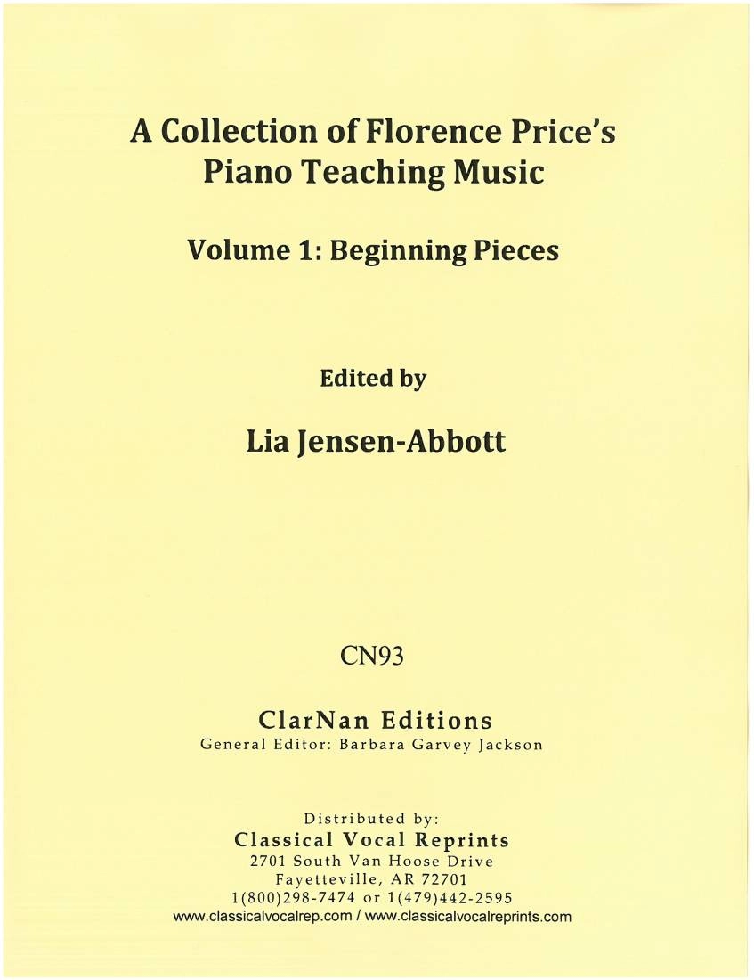 A Collection of Florence Price\'s Piano Teaching Music Volume 1: Beginning Pieces - Piano - Book