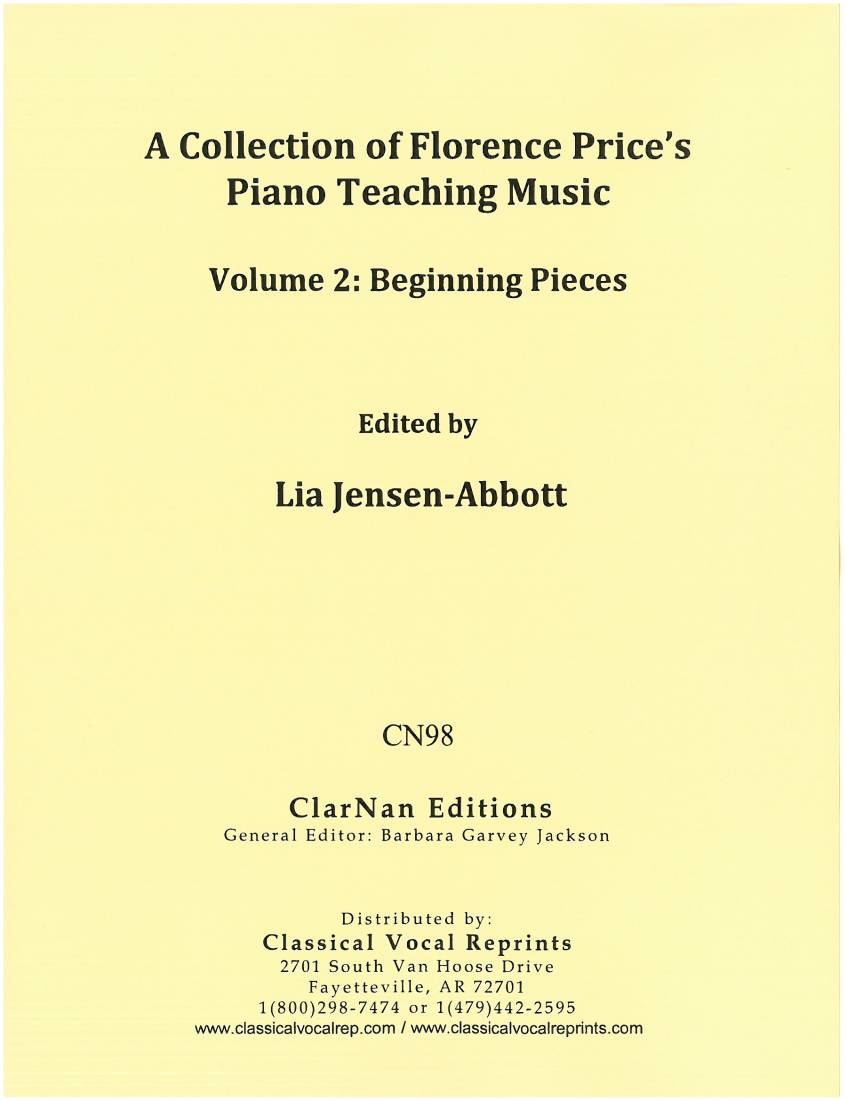 A Collection of Florence Price\'s Piano Teaching Music Volume 2: Beginning Pieces - Piano - Book